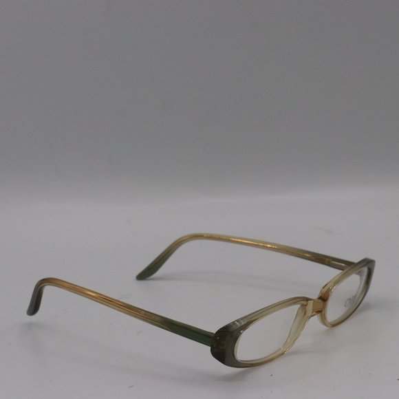 Chloe Green Yellow Oval Womens Glasses Made In Italy 45 18 140 Vintage Designer - Picture 2 of 3